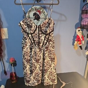 SHEIN Curve Black and White Floral Dress